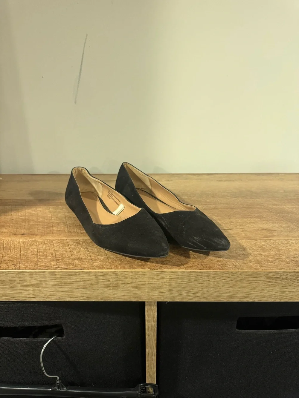 Target Black Pointed-Toe Suede Flats